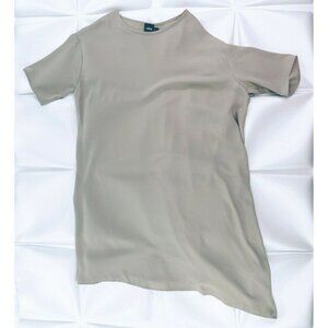 ASOS Sz 4 Oversized Shift Asymmetrical Batwing Flap Sleeve Dress Beige s